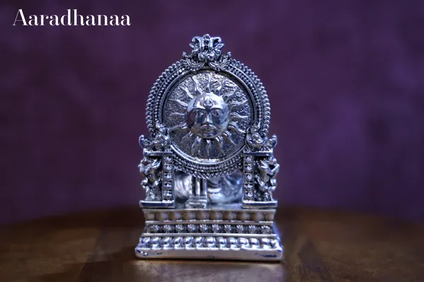 999_Pure_Silver_Plated_Goddess_Lakshmi_Virajman_On_Singhasan_God_Idol
