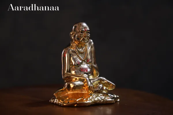 24k_Pure_Gold_Plated_Shree_Swami_Samarth_God_Idol