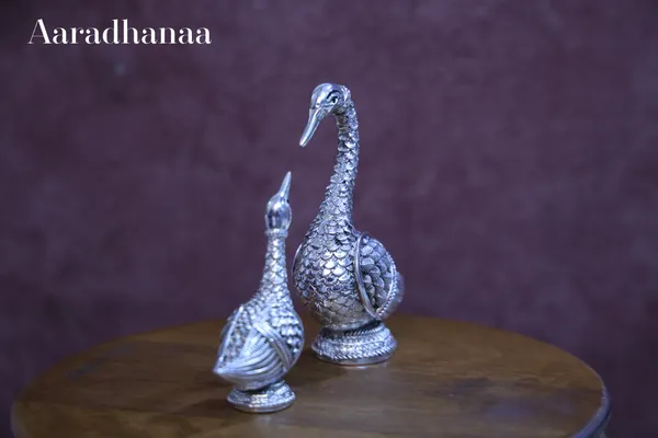 999_Pure_Silver_Plated_Swan_Of_Serenity_God_Idol