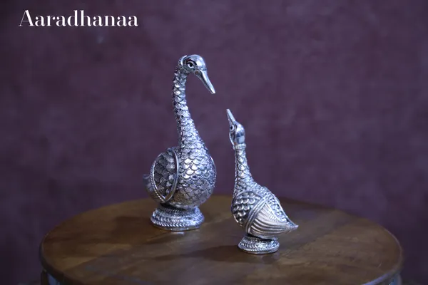 999_Pure_Silver_Plated_Swan_Of_Serenity_God_Idol