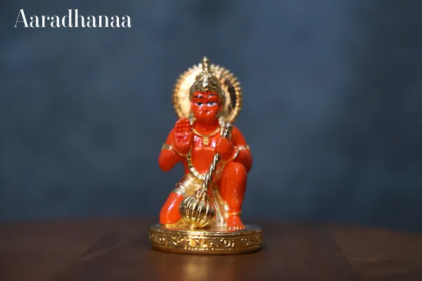 24k_Pure_Gold_Plated_Sinduri_Hanuman_Murti_God_Idol