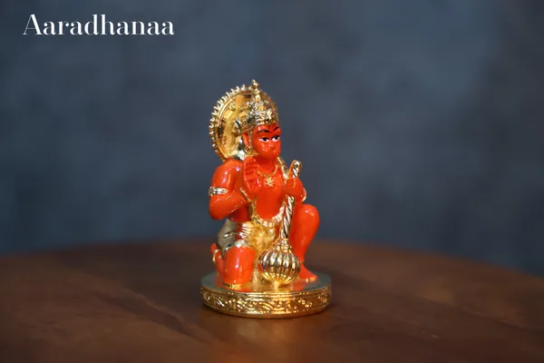 24k_Pure_Gold_Plated_Sinduri_Hanuman_Murti_God_Idol