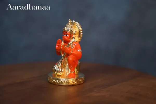24k_Pure_Gold_Plated_Sinduri_Hanuman_Murti_God_Idol