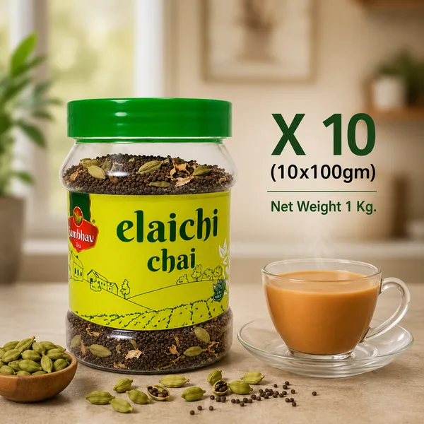 Sambhav_Elaichi_Chai_Jar_Pack_(Cardamom_Tea)_(10X100_Grams)
