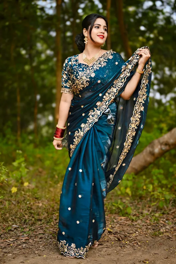 Chery_And_Blue_Preimium_&_Elegant_Georgette_Saree_For_Women_(Pack_Of_2)