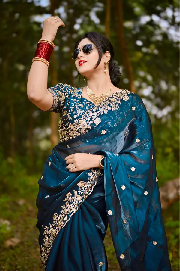 Chery_And_Blue_Preimium_&_Elegant_Georgette_Saree_For_Women_(Pack_Of_2)
