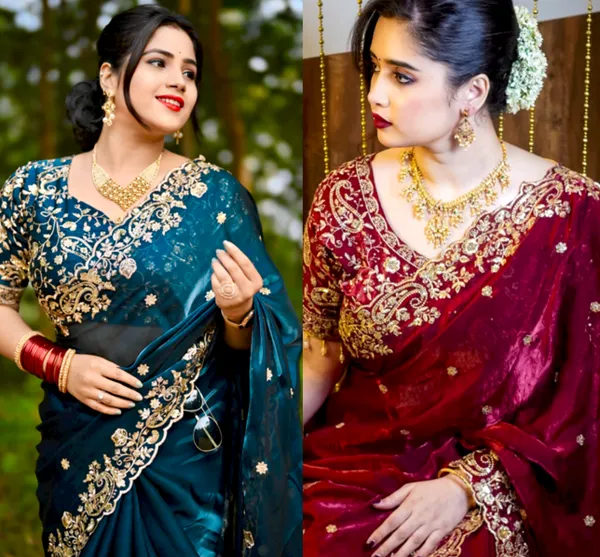 Chery_And_Blue_Preimium_&_Elegant_Georgette_Saree_For_Women_(Pack_Of_2)