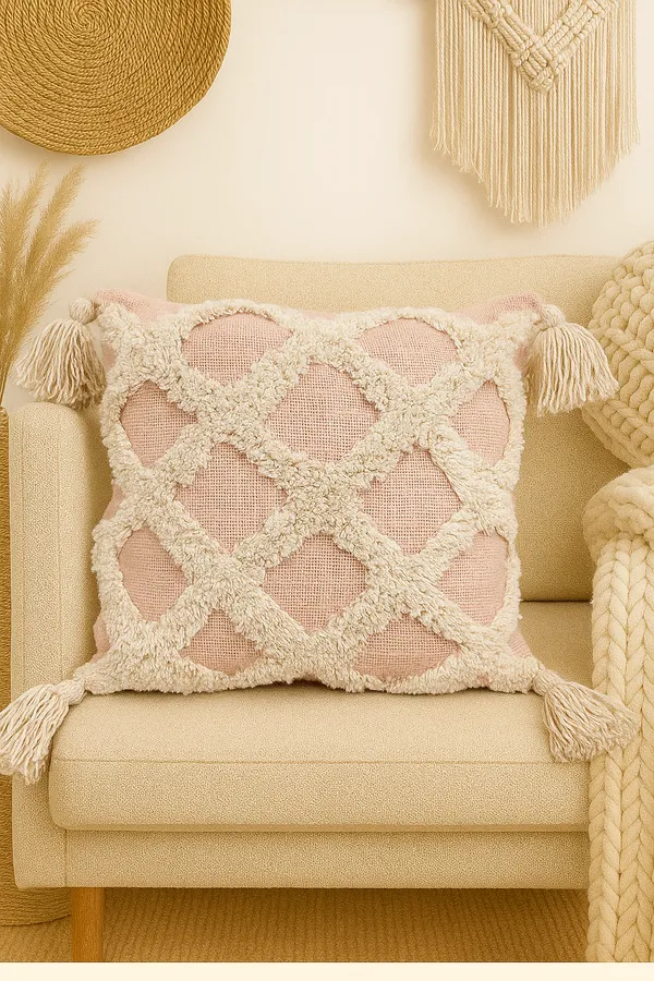 Pink_And_Off_White_Slub_Cotton_Base_Tufted_Cushion_Cover_For_Sofa_Bed