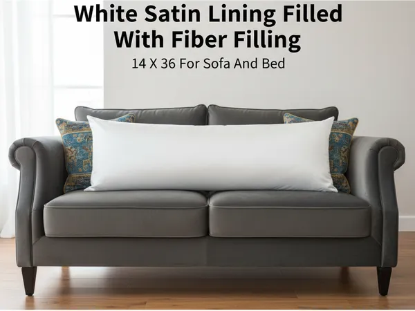 White_Satin_Lining_Filled_With_Fible_Filling_Soft_Furnishing_Filler_14_X_36_For_Sofa_And_Bed
