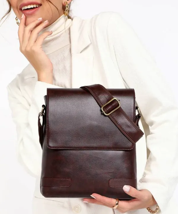 Brown_Synthetic_Leather_Solid_Zipper_Sling_Bag_For_Men_&_Women