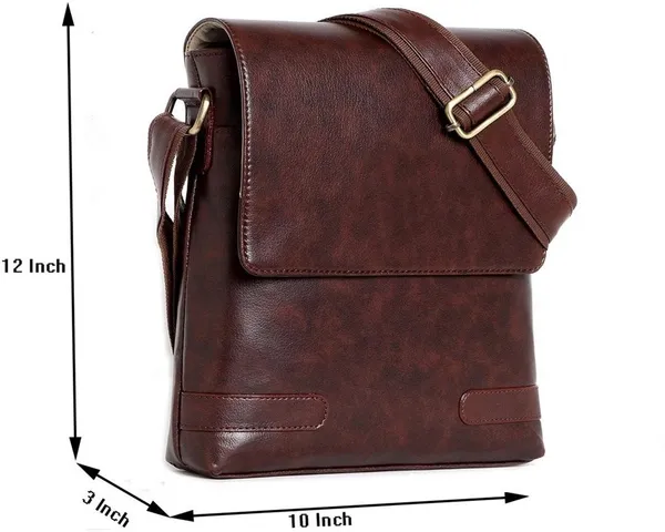 Brown_Synthetic_Leather_Solid_Zipper_Sling_Bag_For_Men_&_Women