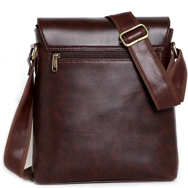 Brown_Synthetic_Leather_Solid_Zipper_Sling_Bag_For_Men_&_Women