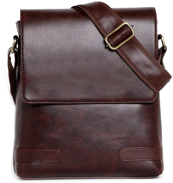 Brown_Synthetic_Leather_Solid_Zipper_Sling_Bag_For_Men_&_Women