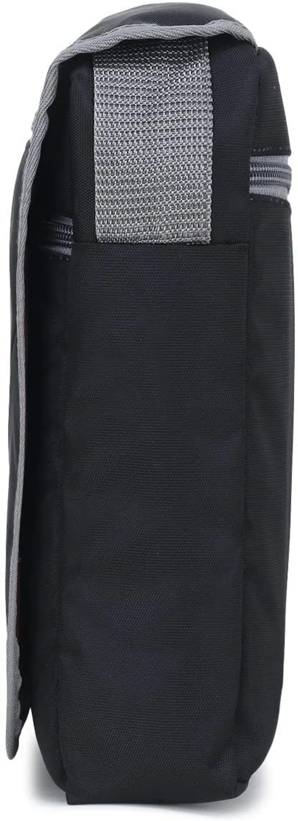 Black_&_Grey_Polyester_Solid_Zipper_Sling_Bag_For_Men_&_Women