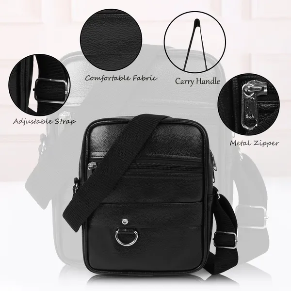 Black_Synthetic_Leather_Solid_Zipper_Sling_Bag_For_Men