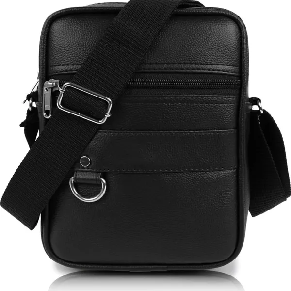 Black_Leatherette_Solid_Zipper_Sling_Bag_For_Men