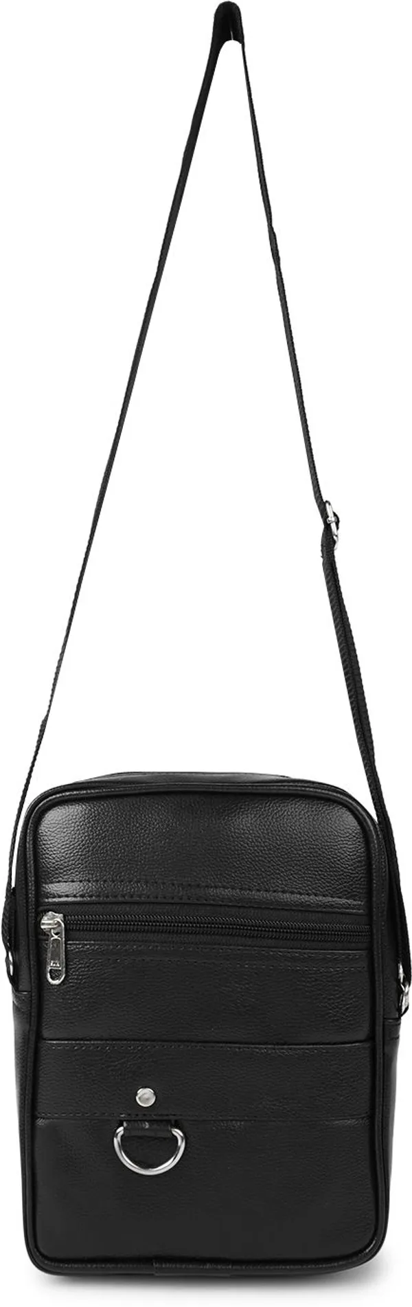 Black_Leatherette_Solid_Zipper_Sling_Bag_For_Men