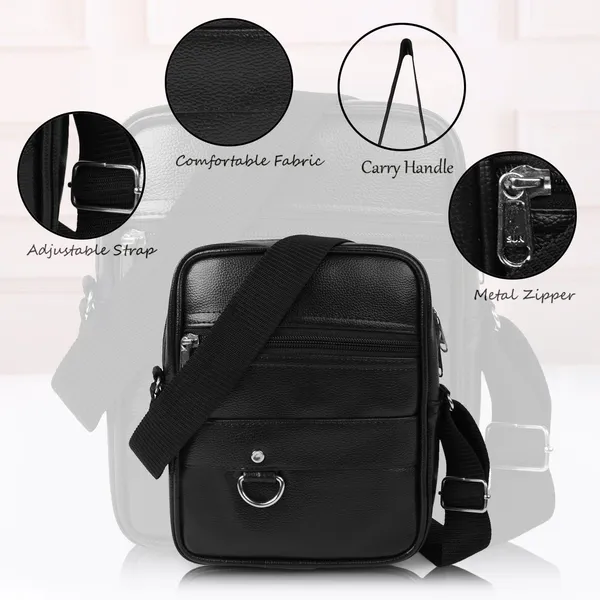 Black_Leatherette_Solid_Zipper_Sling_Bag_For_Men