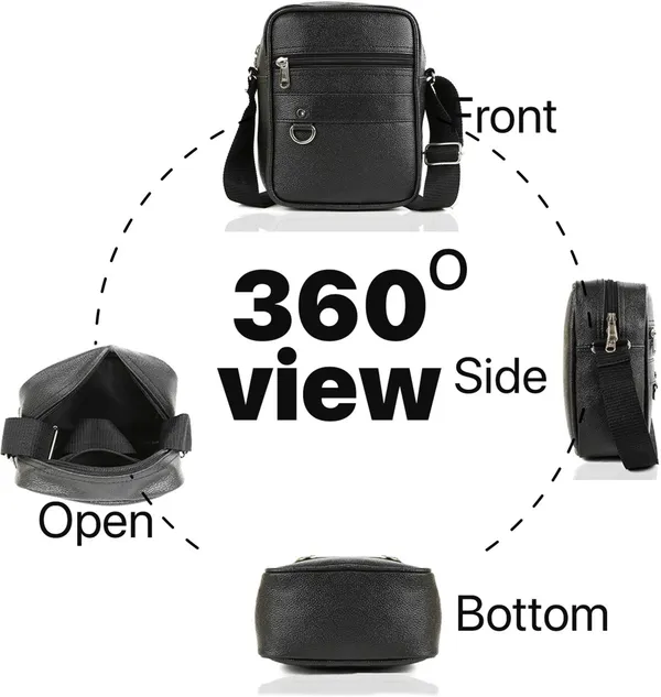 ZipCraze_Black_Sling_Bag_Casual_Travel_Office_Shoulder_Crossbody_Side_Slingbag_For_Unisex