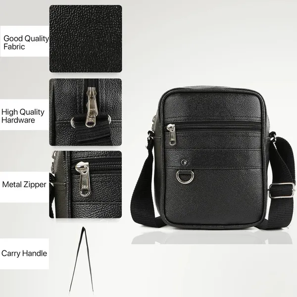 ZipCraze_Black_Sling_Bag_Casual_Travel_Office_Shoulder_Crossbody_Side_Slingbag_For_Unisex