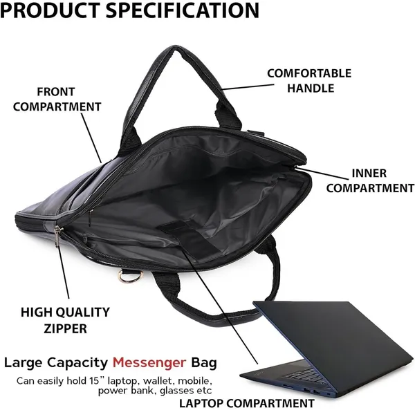 Black_Synthetic_Leather_Solid_Zipper_Messenger_Bag_For_Men_And_Women