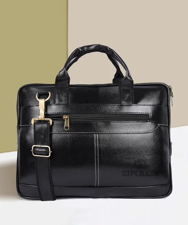 Black_Synthetic_Leather_Solid_Zipper_Messenger_Bag_For_Men_And_Women