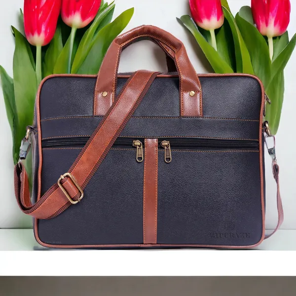 Black_Synthetic_Leather_Crossbody_Messenger_Bag_For_Men