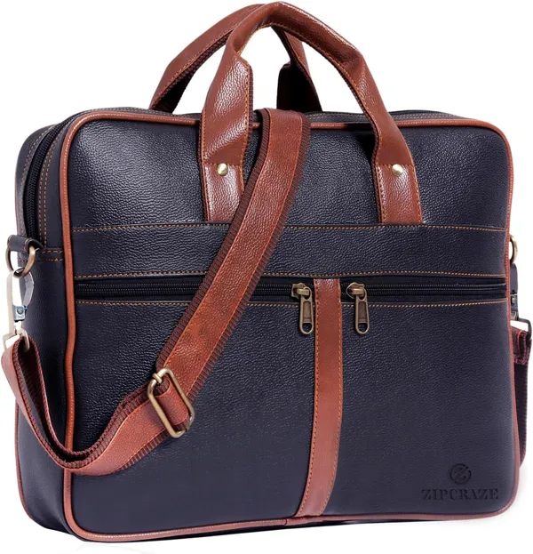 Black_Synthetic_Leather_Crossbody_Messenger_Bag_For_Men