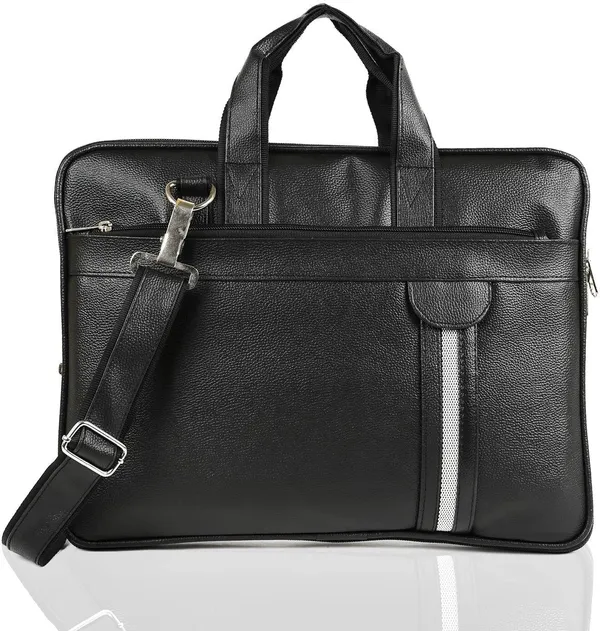 Black_Synthetic_Leather_Solid_Zipper_Messenger_Bag_For_Men