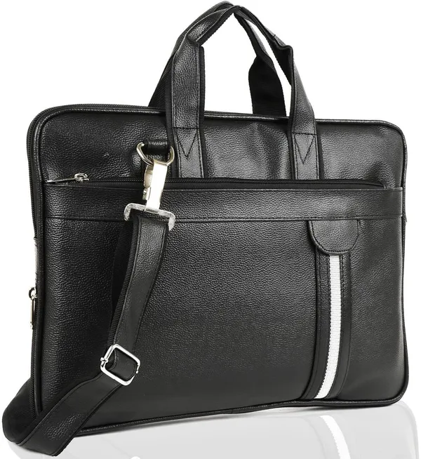 Black_Synthetic_Leather_Solid_Zipper_Messenger_Bag_For_Men