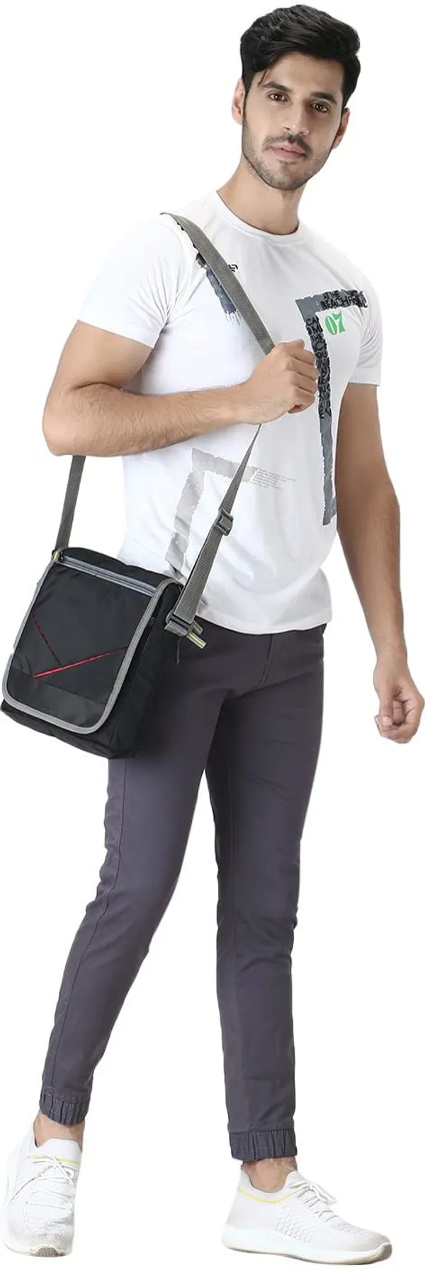 Black_And_Grey_Polyester_Solid_Zipper_Sling_Bag_For_Men