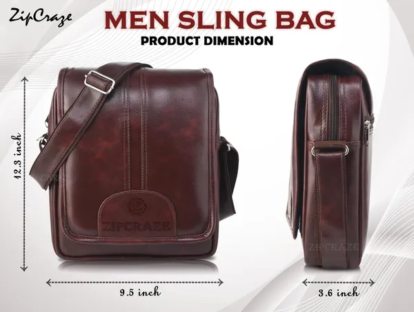 Brown_Leatherette_Solid_Sling_Bag_For_Men_And_Women