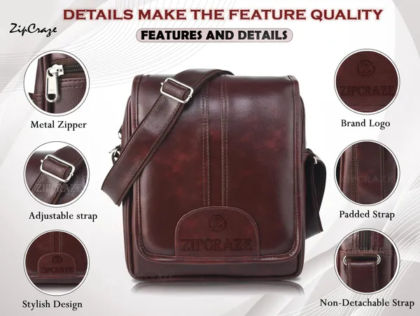 Brown_Leatherette_Solid_Sling_Bag_For_Men_And_Women