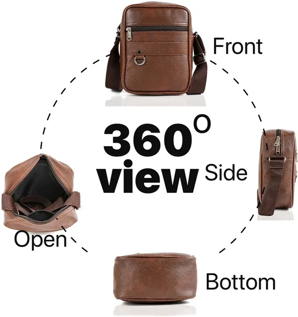 ZipCraze_Brown_Sling_Bag_Casual_Travel_Office_Shoulder_Crossbody_Side_Slingbag_For_Unisex