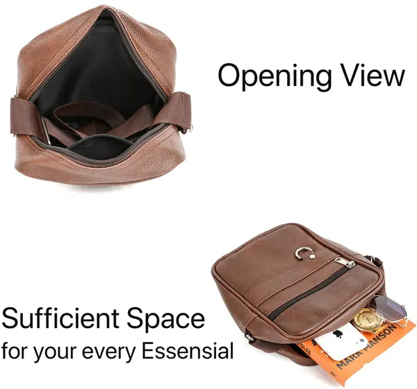 ZipCraze_Brown_Sling_Bag_Casual_Travel_Office_Shoulder_Crossbody_Side_Slingbag_For_Unisex