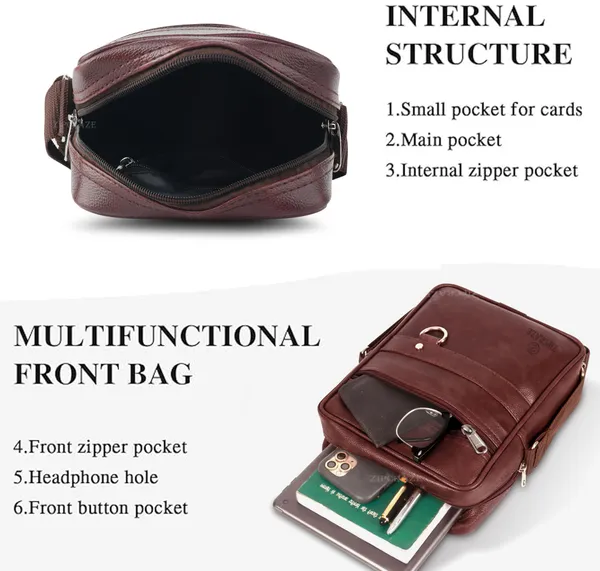 Brown_Pu_Synthetic_Leather_Solid_Zipper_Sling_Bag_For_Men