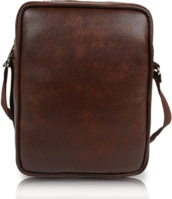 Brown_Synthetic_Leather_Solid_Zipper_Sling_Bag_For_Men_And_Women
