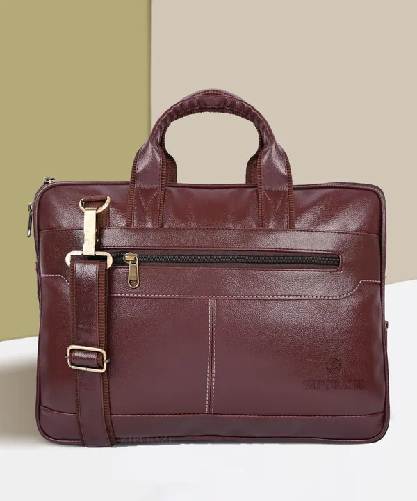 Brown_Synthetic_Leather_Solid_Zipper_Messenger_Bag_For_Men_&_Women