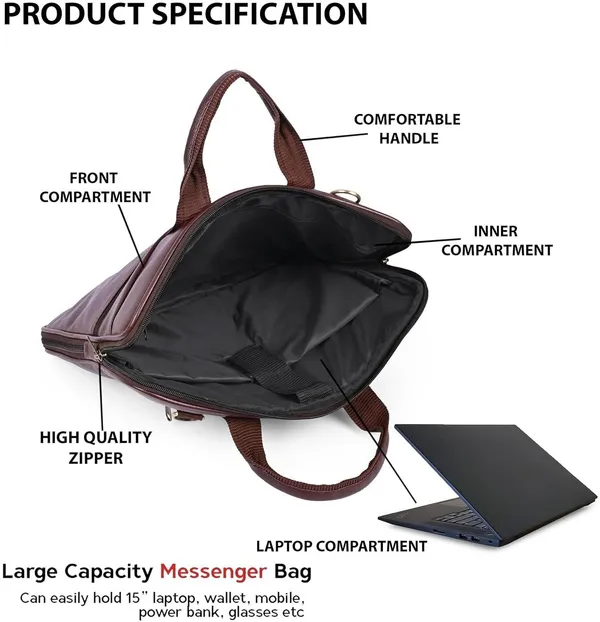 Brown_Synthetic_Leather_Solid_Zipper_Messenger_Bag_For_Men_&_Women