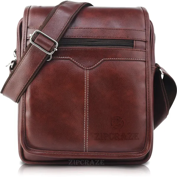 Brown_Synthetic_Leather_Solid_Sling_Bag_For_Men
