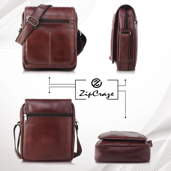 Brown_Synthetic_Leather_Solid_Sling_Bag_For_Men