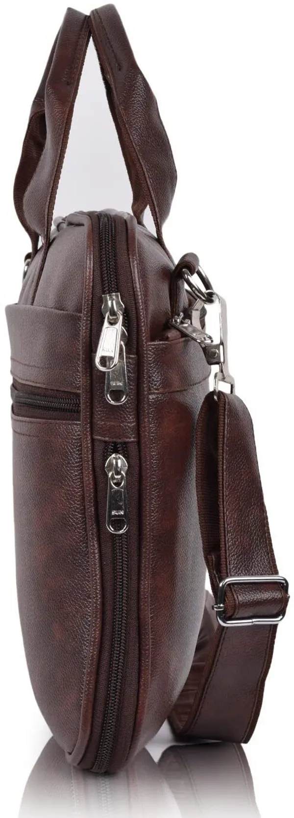 Brown_Synthetic_Leather_Solid_Zipper_Messenger_Bag_For_Men