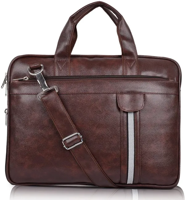 Brown_Synthetic_Leather_Solid_Zipper_Messenger_Bag_For_Men