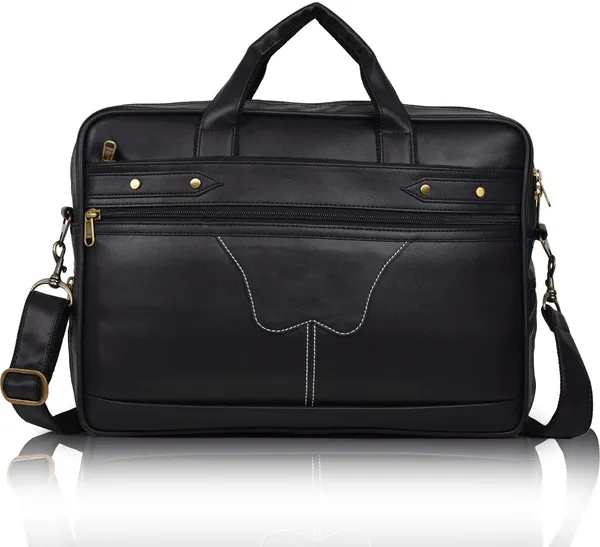 Black_Synthetic_Leather_Solid_Zipper_Messenger_Bag_For_Men