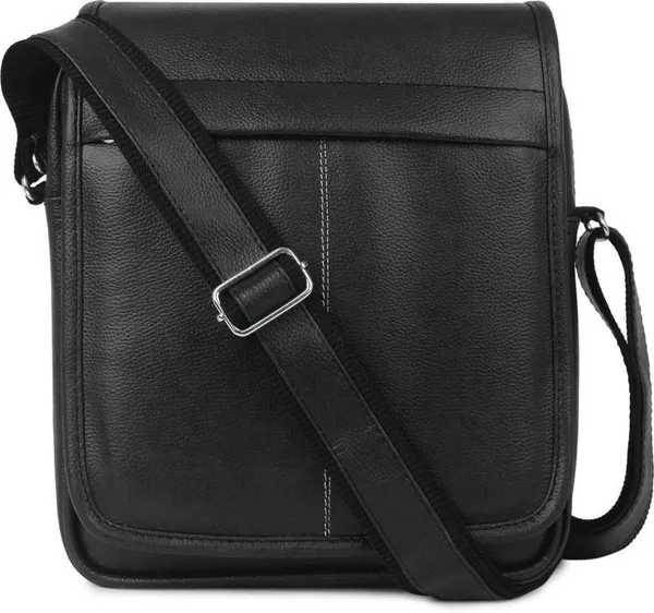 Black_Synthetic_Leather_Solid_Zipper_Sling_Bag_For_Men