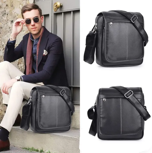 Black_Synthetic_Leather_Solid_Zipper_Sling_Bag_For_Men