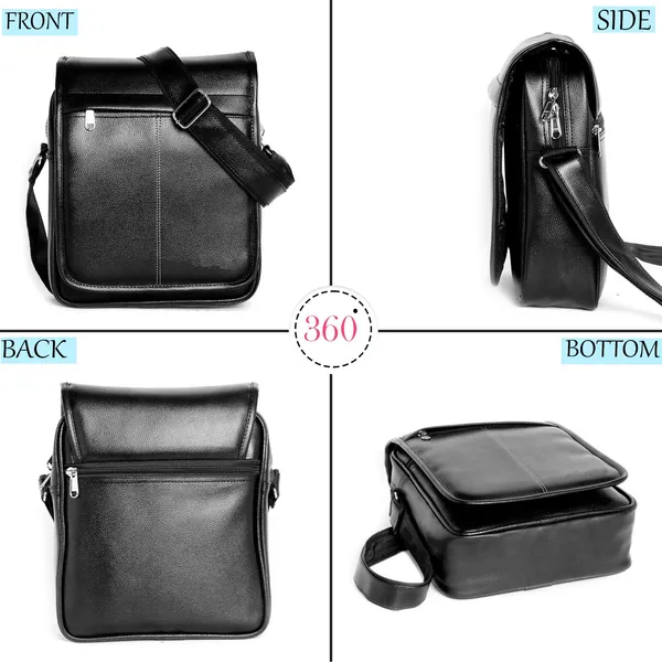 Black_Synthetic_Leather_Solid_Zipper_Sling_Bag_For_Men