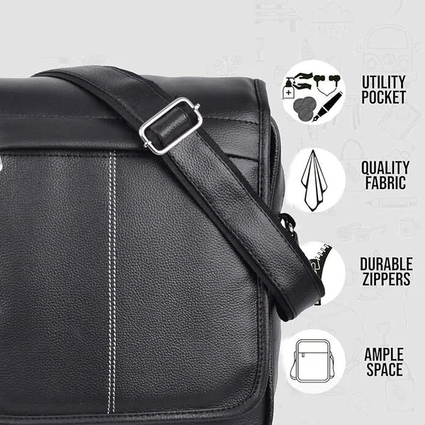 Black_Genuine_Leather_Solid_Magnetic_Button_Sling_Bag_For_Men