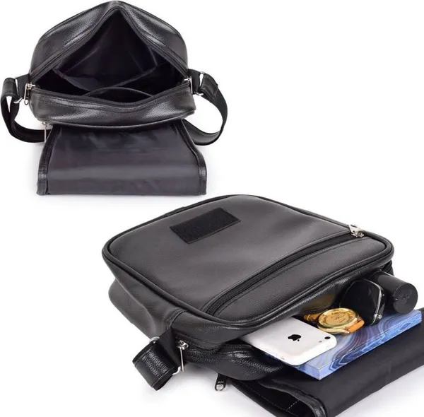 Black_Genuine_Leather_Solid_Magnetic_Button_Sling_Bag_For_Men