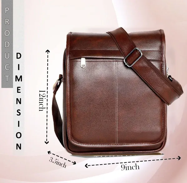Brown_Synthetic_Leather_Solid_Zipper_Sling_Bag_For_Men